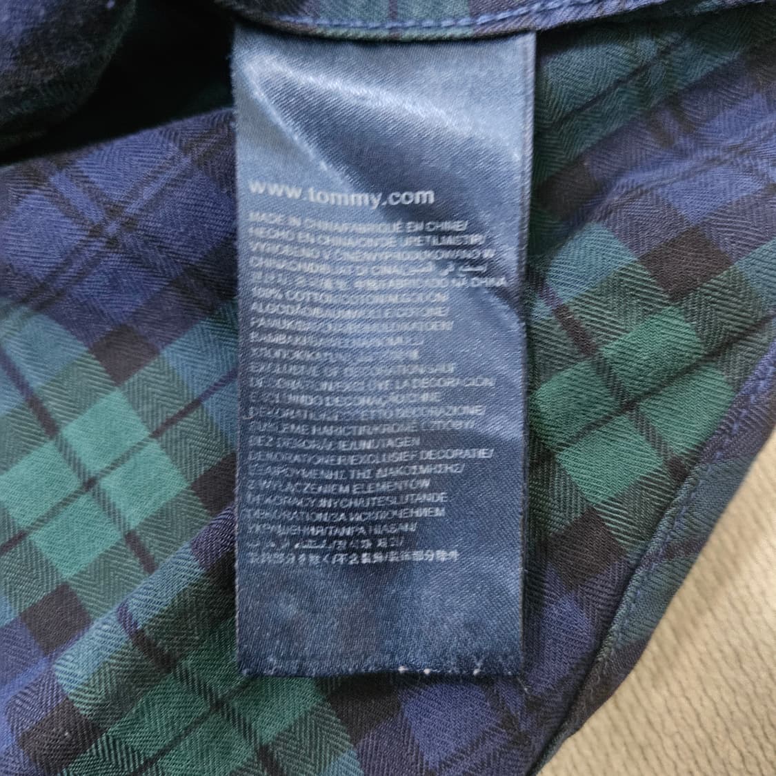 L 타미힐피거 체크패턴 슬림핏 셔츠 0312Y 상품이미지4