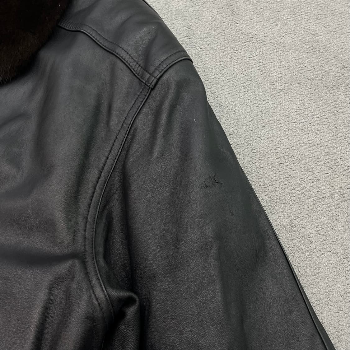 100 타운젠트 빈티지 양가죽 레더코트 자켓 상품이미지4