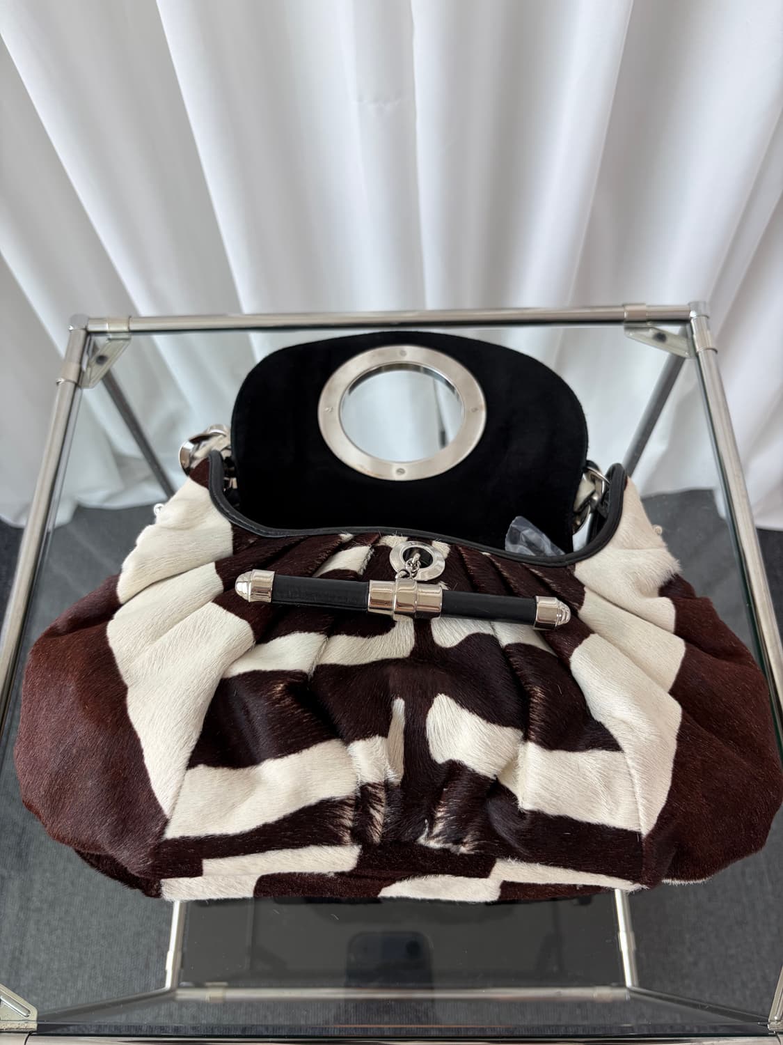 Rare 디올 S/S 2008 재즈 클럽 포니헤어 지브라 숄더백 상품이미지9