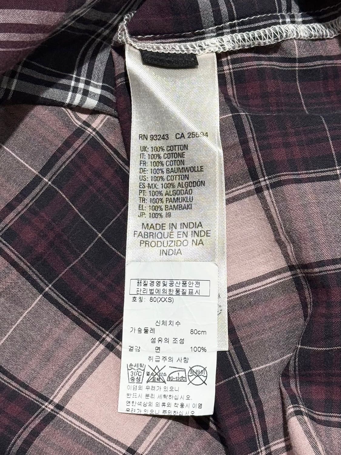 디젤 패치워크 체크 셔츠 원피스 상품이미지6