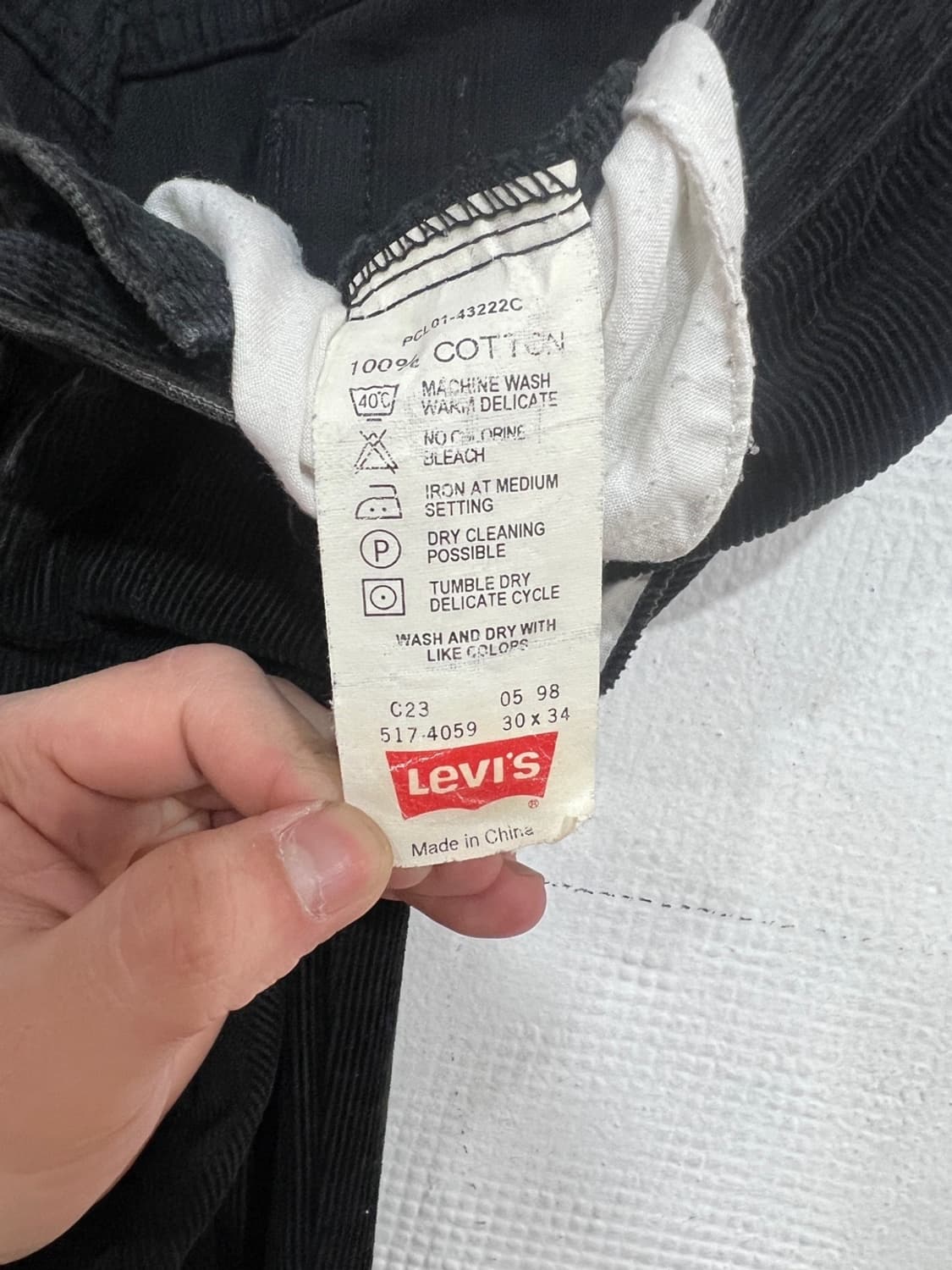 리바이스 517 코듀로이 팬츠 상품이미지7