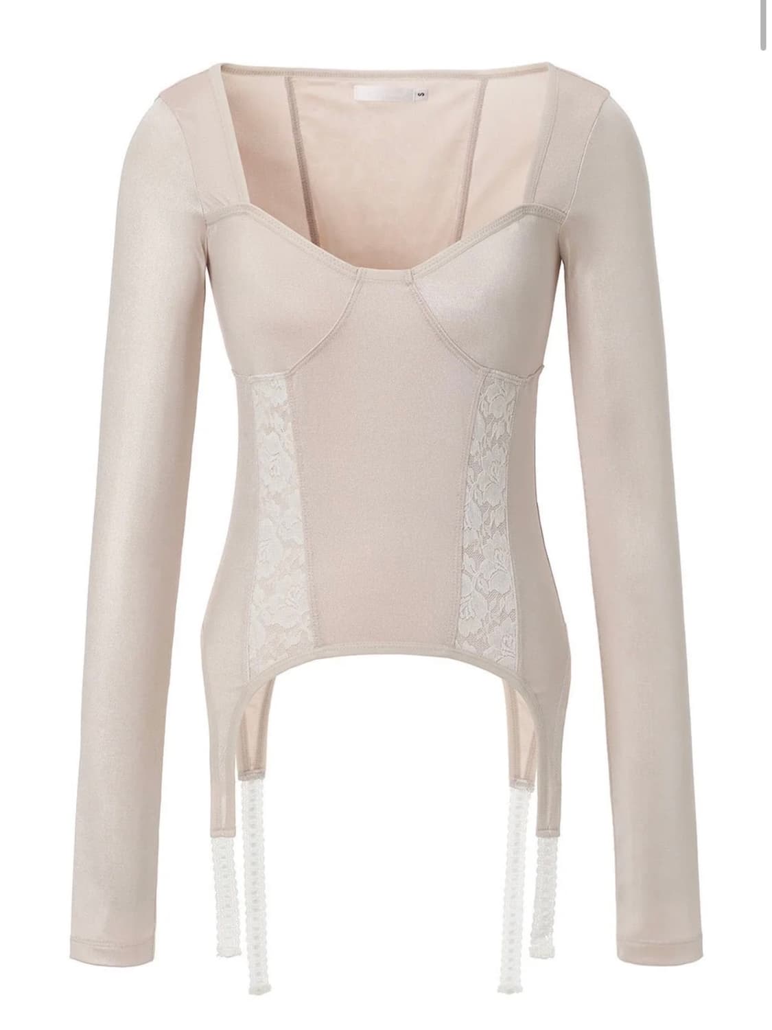 쓰리타임즈 lace garter top 로즈베이지 s 상품이미지1