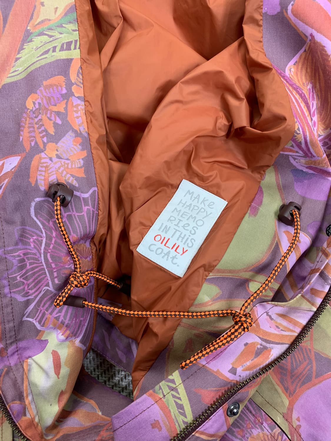 오일릴리 패턴 후드 코트 36 상품이미지8