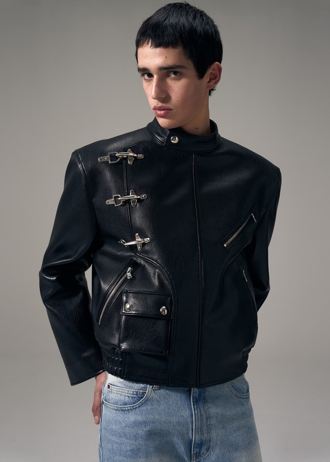 NOICE faux leather biker jacket 레더자켓 상품이미지1