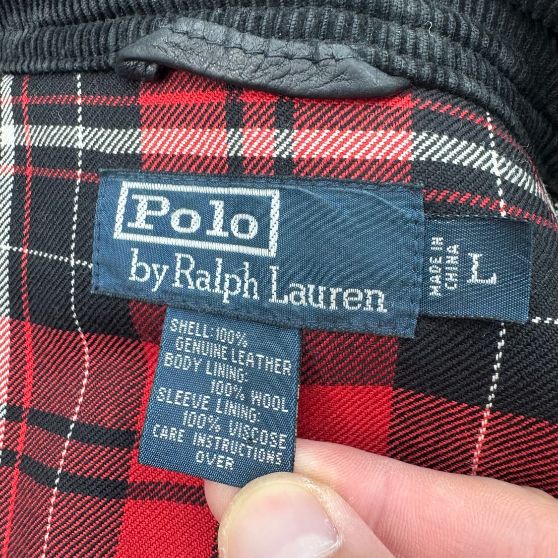 폴로 레더 바이커 자켓 상품이미지5