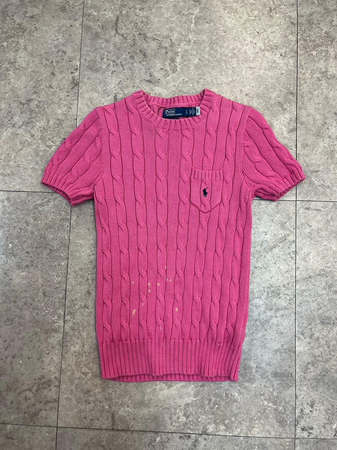 폴로 랄프로렌 반팔 포켓 니트 핑크 S #csz3039  상품이미지5