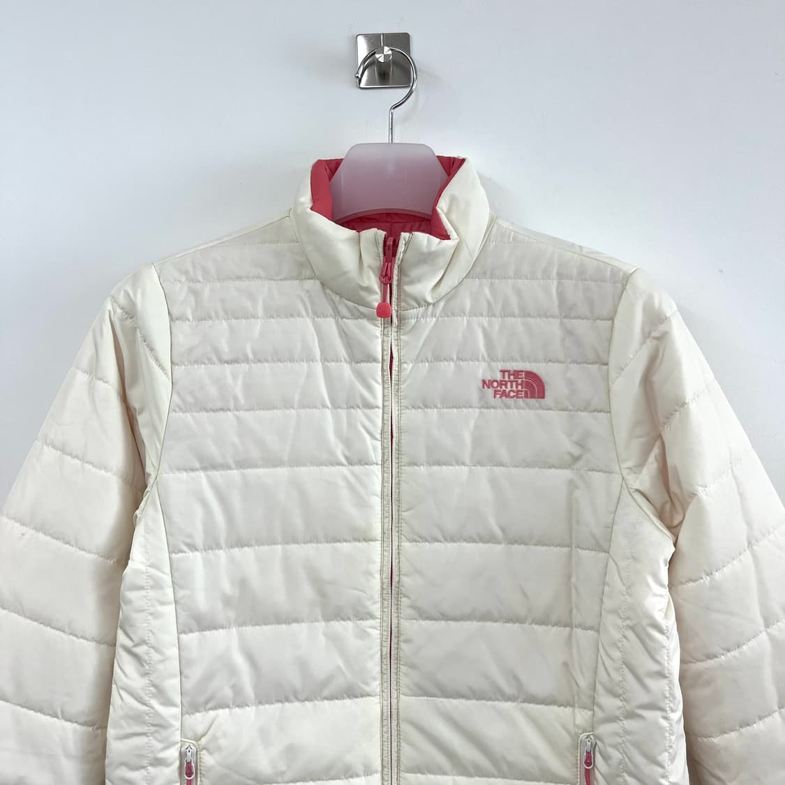노스페이스 리버시블 딸기우유 아이보리 양면 경량 패딩 상품이미지5