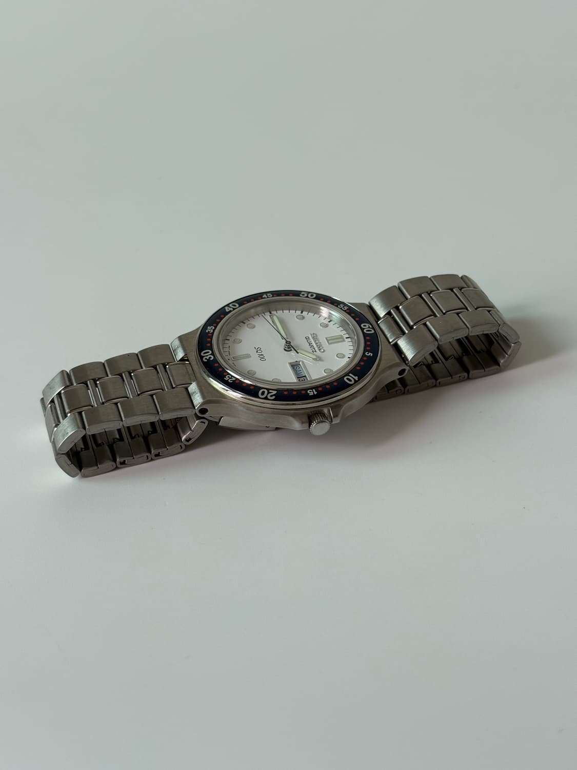 1980s SQ100 Navy Bezel Silver Quartz 상품이미지4