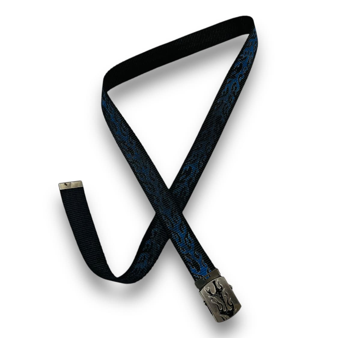 펑크 블루 플레임 웨빙 모드 빈티지 벨트 상품이미지3