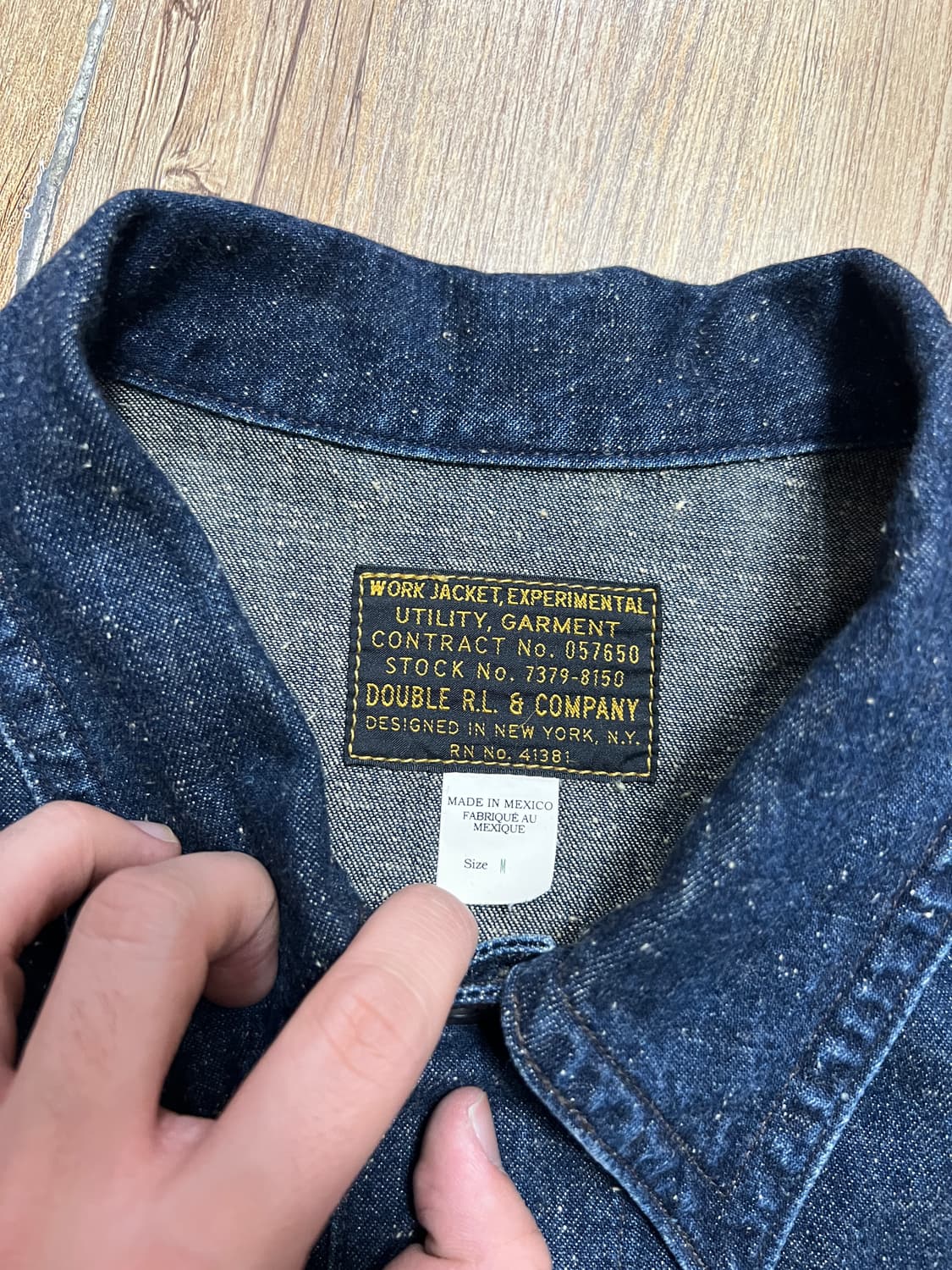 택포35) RRL 더블알엘 데님 밀리터리 워크자켓 M 상품이미지4