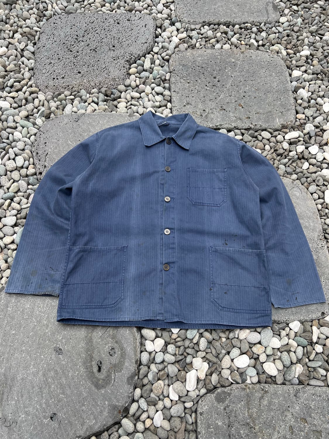 HARD FADED NAVY HBT 헤링본트윌코튼 프렌치워크자켓 상품이미지1