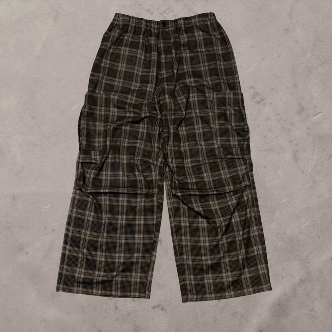 Check Parachute Cargo Pants Brown 상품이미지1