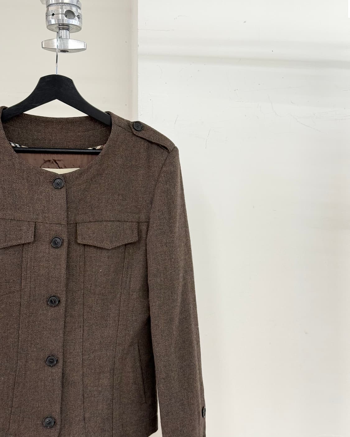 버버리 브라운 더블 포켓 버튼업 자켓 상품이미지4