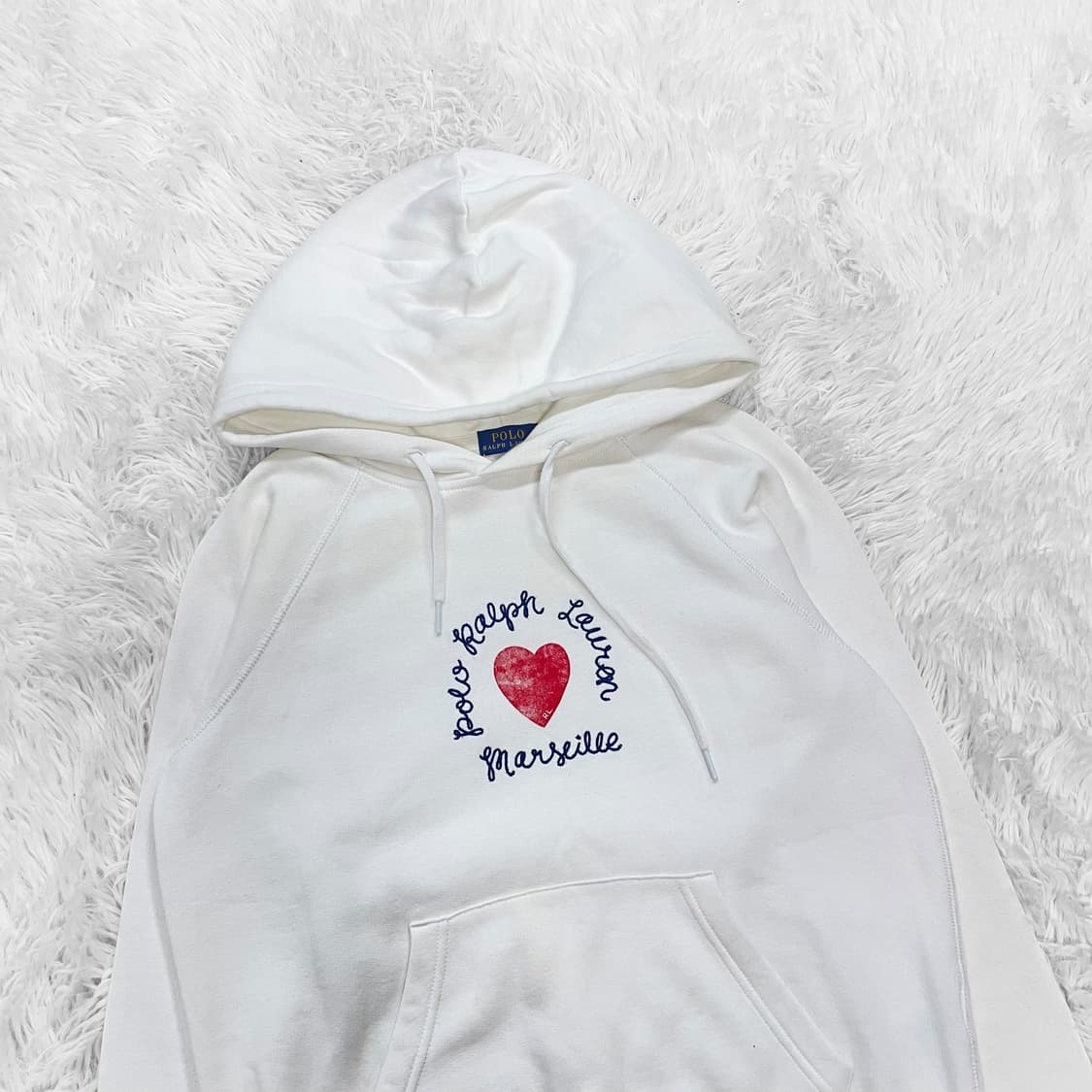 폴로 랄프로렌 하트 마르세유 후드티 화이트 상품이미지3