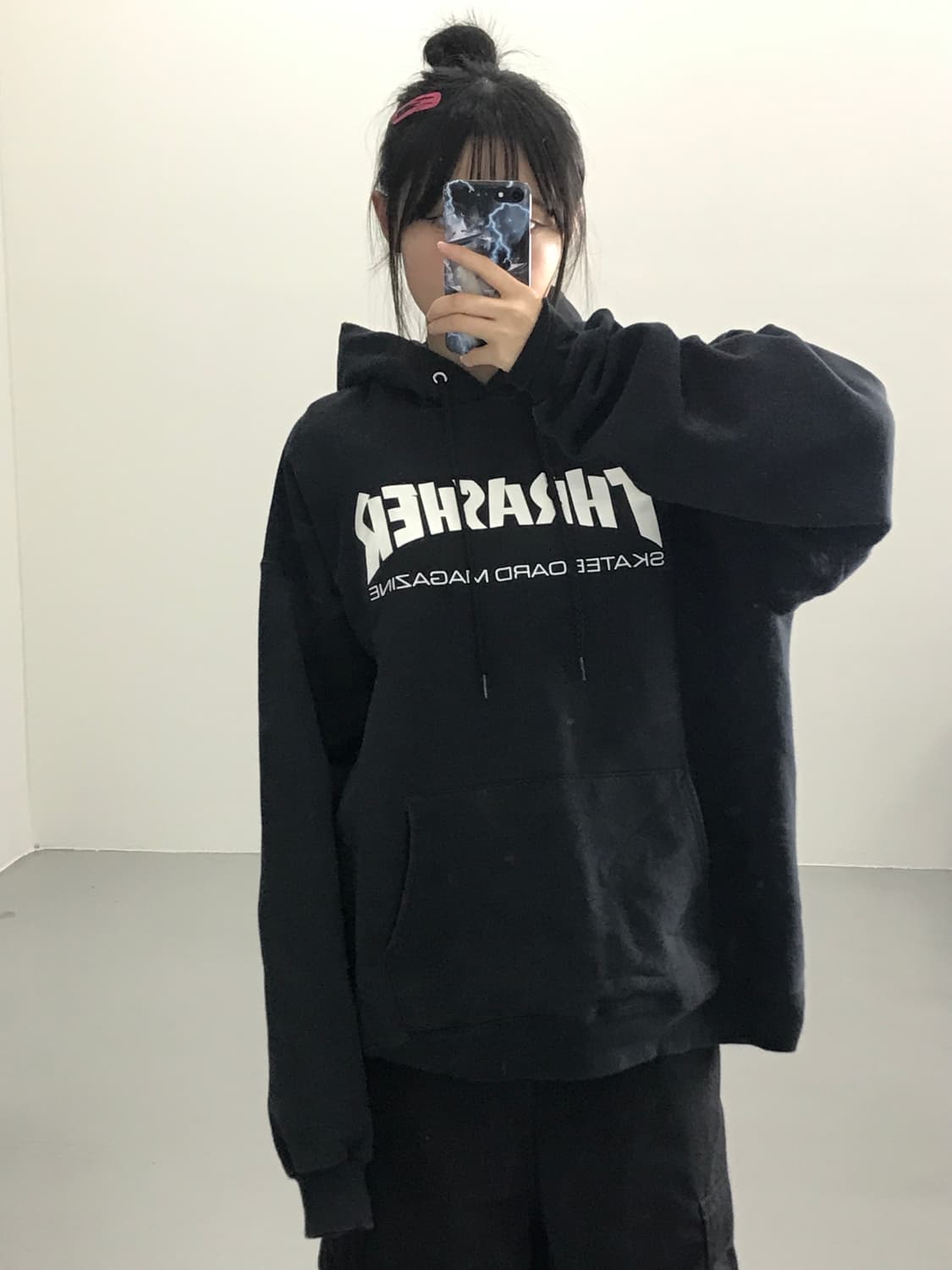 트레셔 블랙 후드 상품이미지2