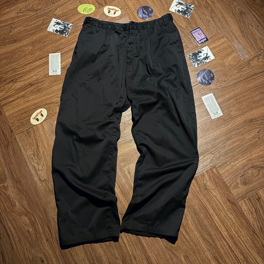90s CP company 코튼 와이드 원턱 슬랙스 상품이미지2
