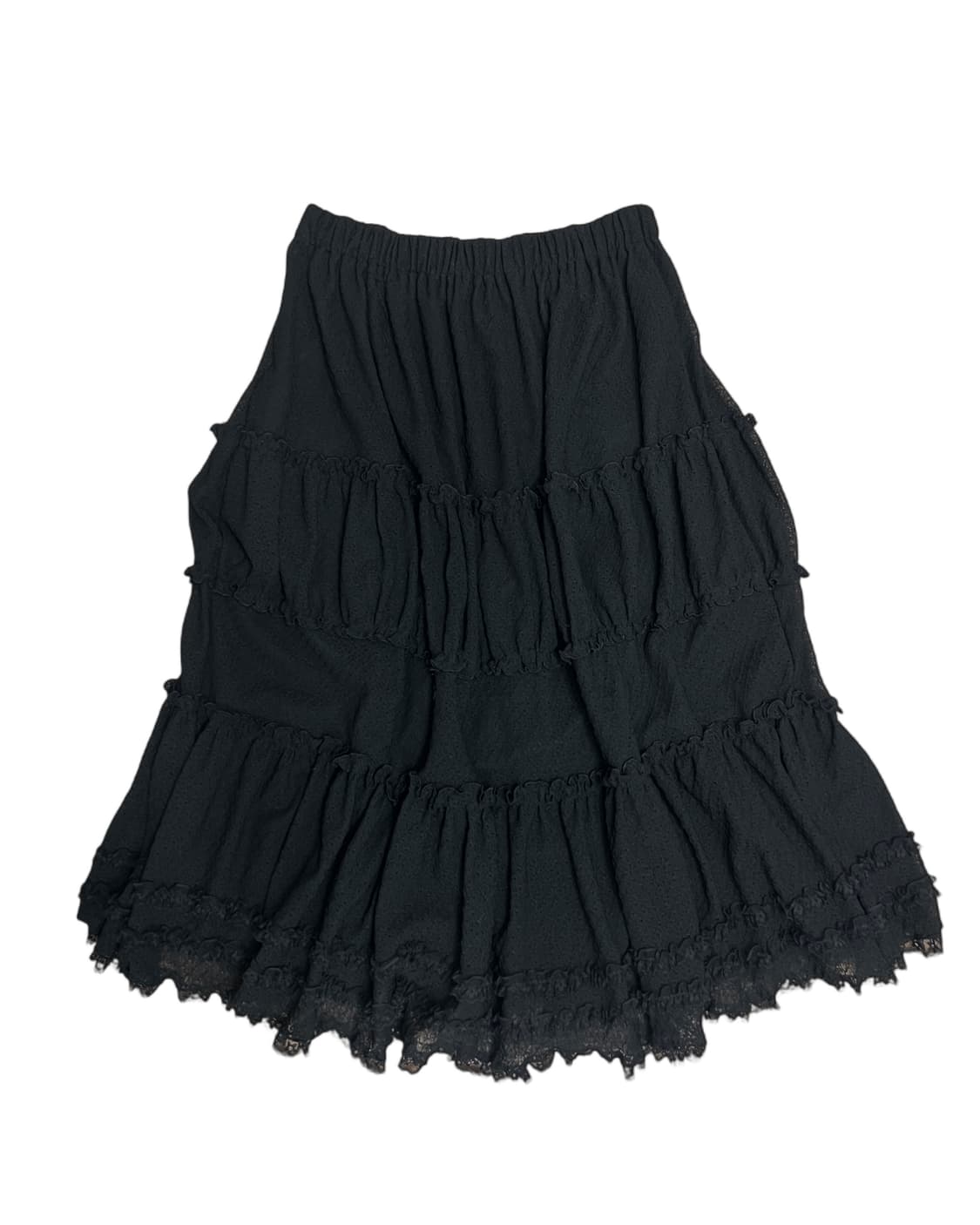 빈티지 블랙레이스 롱스커트 갸루 상품이미지7