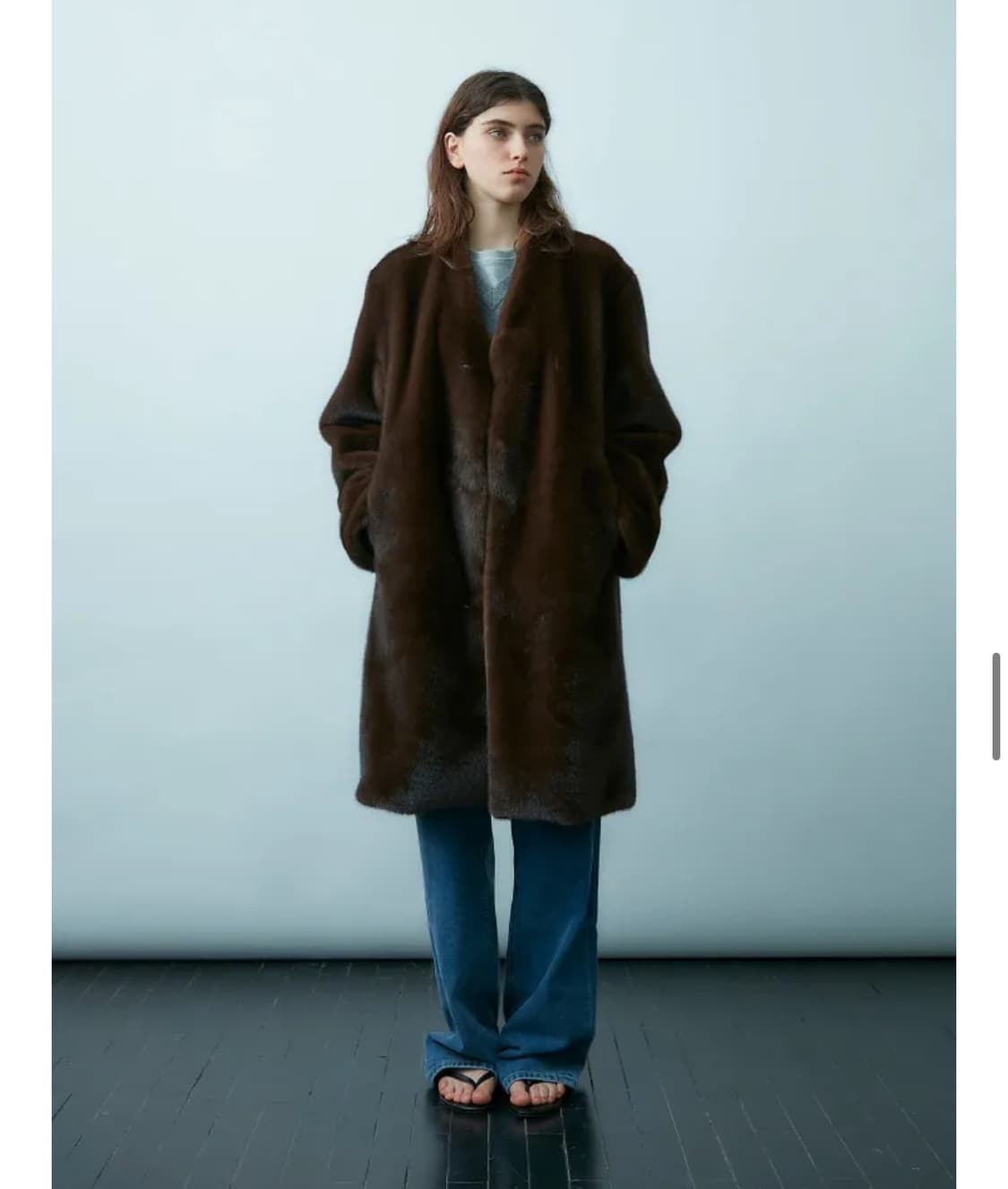 Wmm 브라운 퍼코트 m 상품이미지2