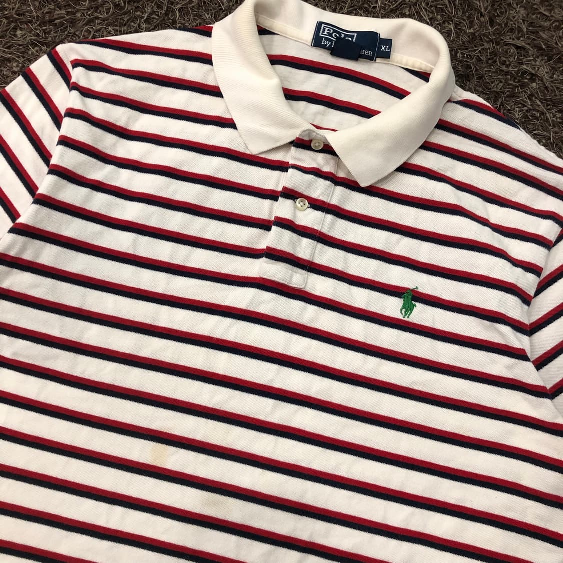 XL 폴로 랄프로렌 스트라이프 포니 카라 PK 반팔 티셔츠 상품이미지2