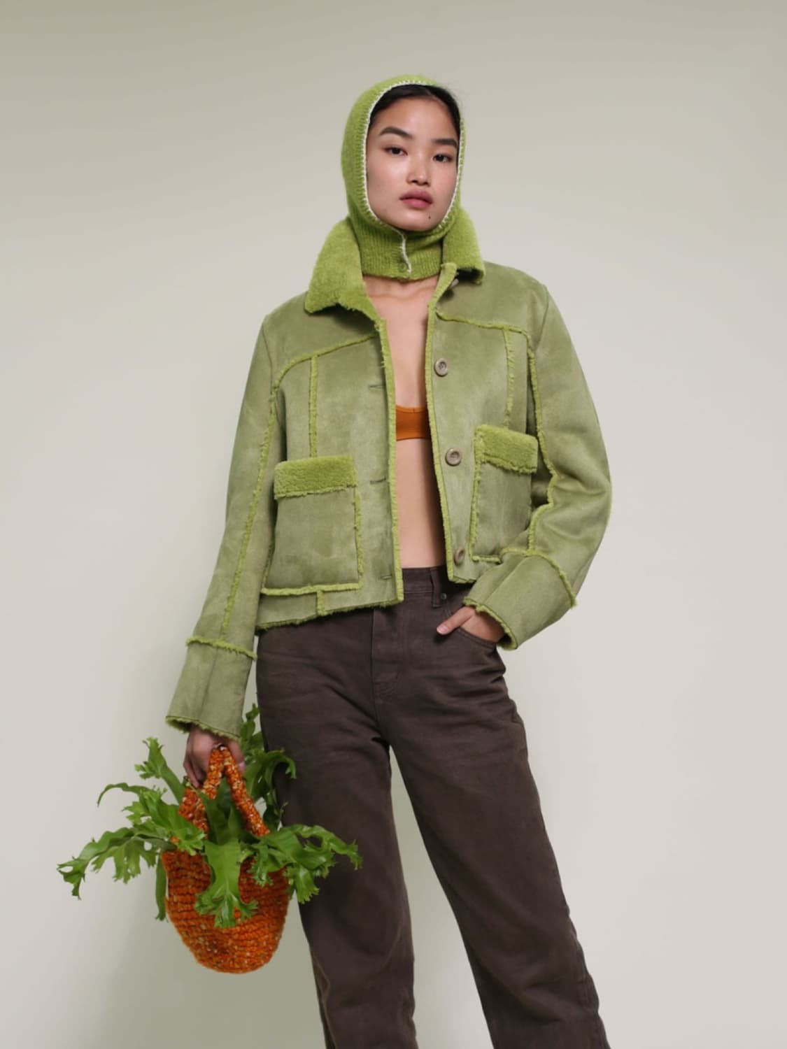 글로니 glowny chloe fur jacket 올리브 무스탕 상품이미지2