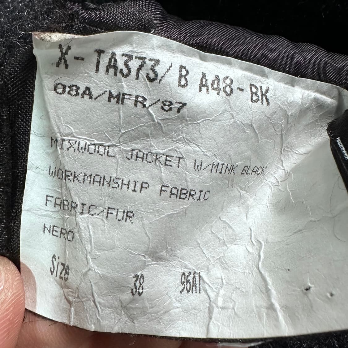 90s 펜디시메 (펜디) 밍크 울 하프 코트 상품이미지9