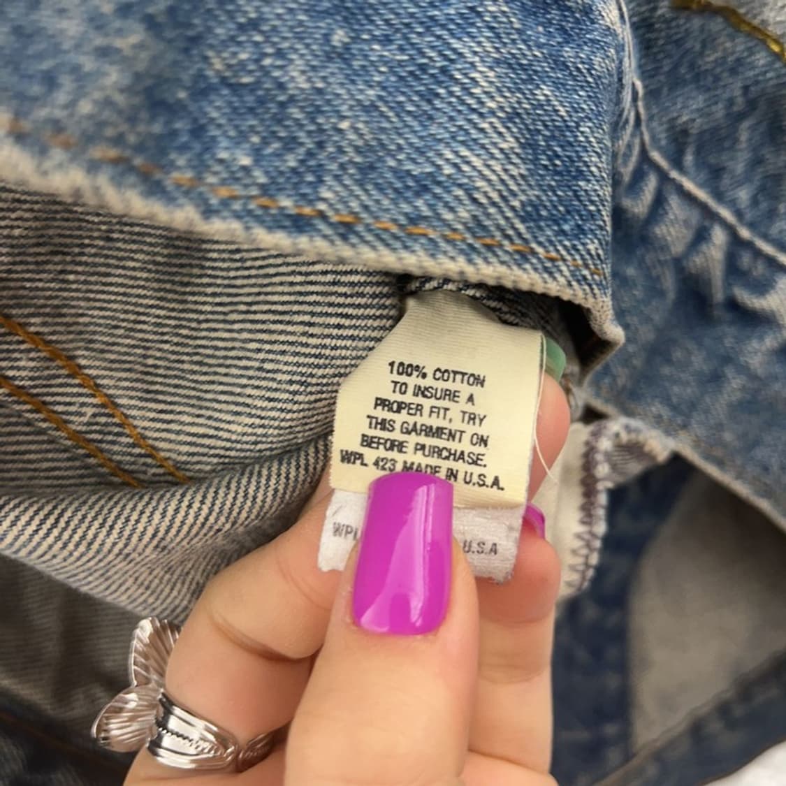 리바이스 올드스쿨 빈티지 성조기 트러커 데님 자켓 42R C07133 상품이미지6