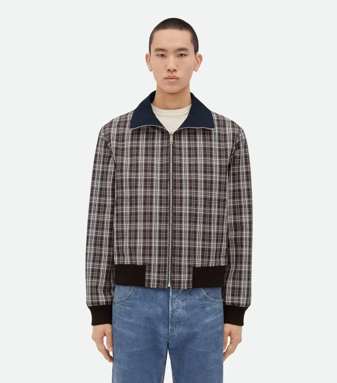 (S+/50) / 보테가베네타 리버시블 체크 코튼 블루종 재킷 상품이미지6
