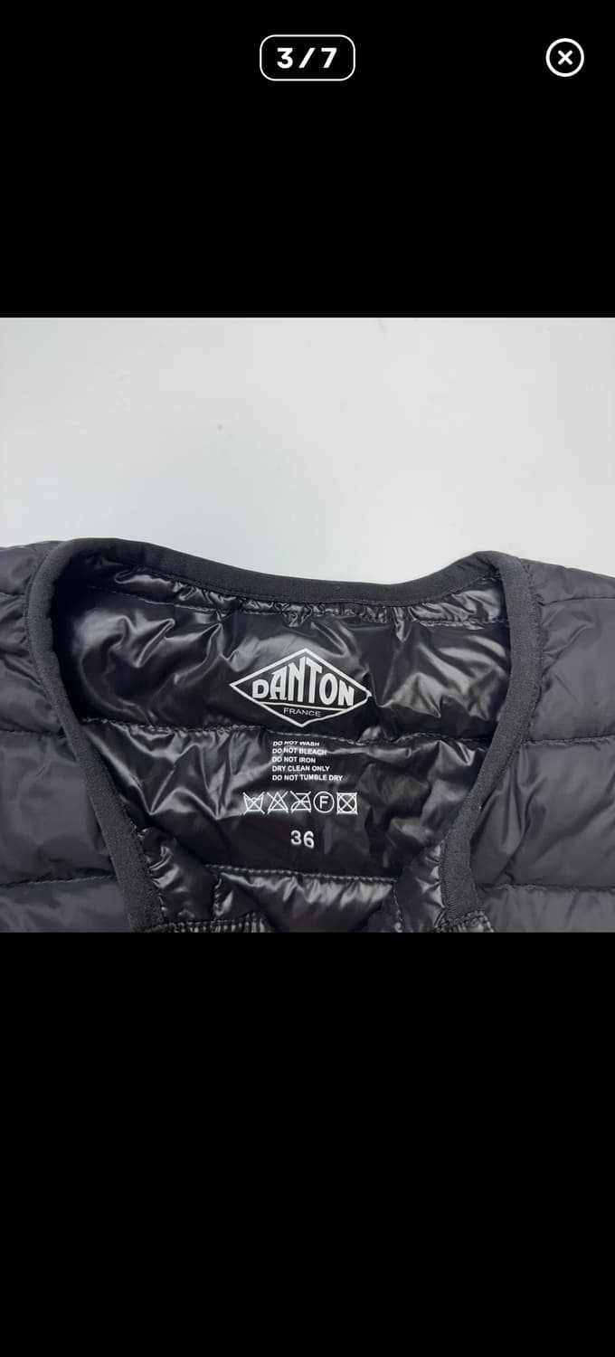 정품.단톤 여성 경량 패딩 검정 M사이즈 상품이미지4