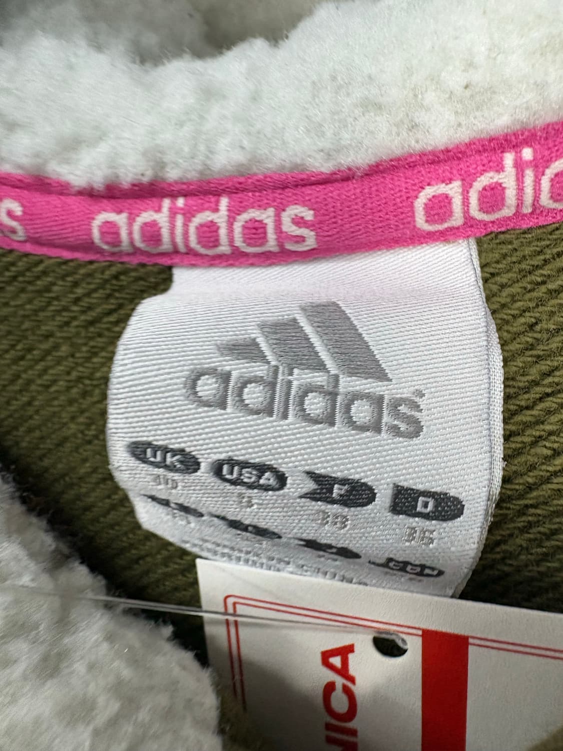 아디다스 카키 털 후드집업 A3027 상품이미지5