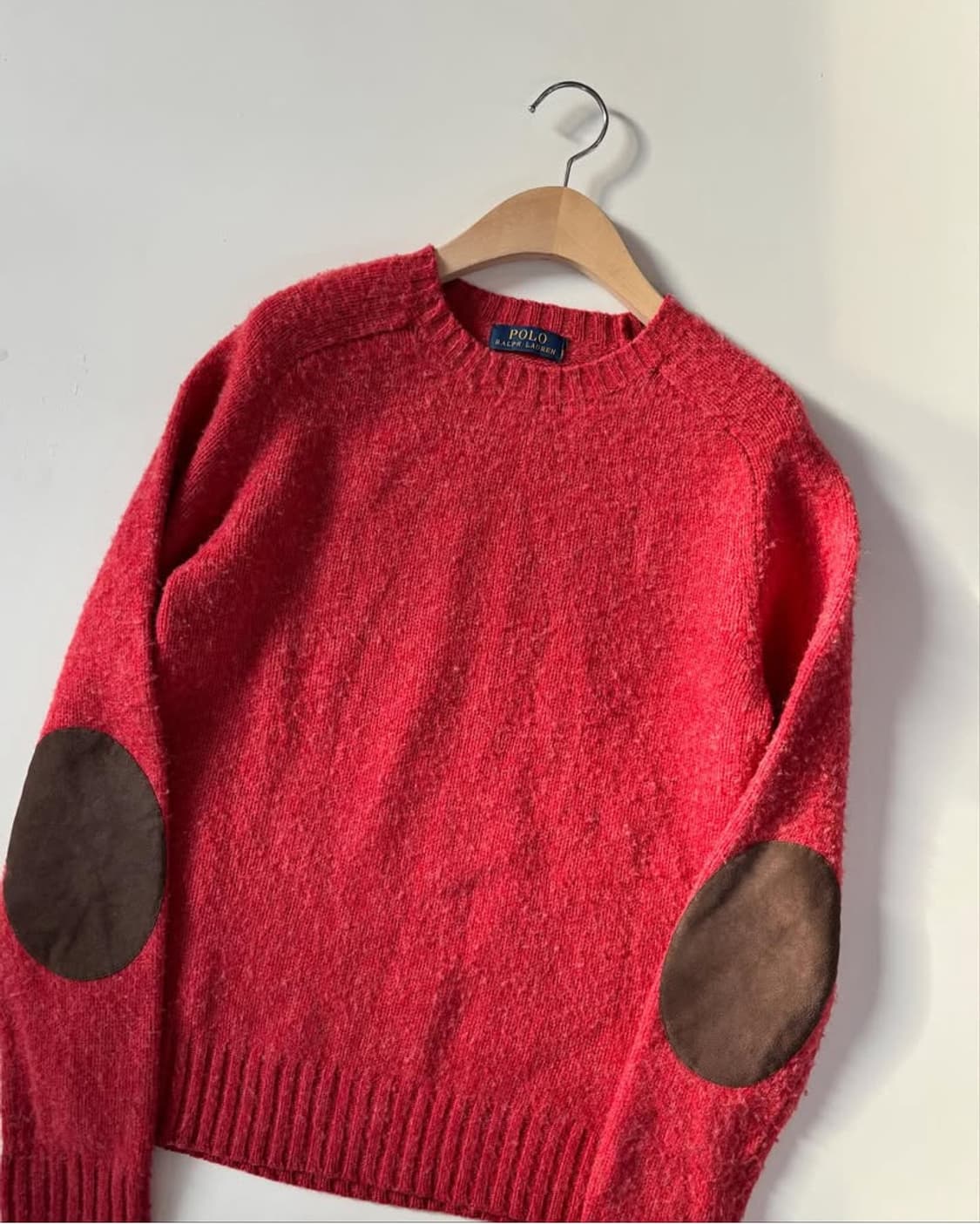 Polo 폴로 랄프로렌 신형 셰이커울 엘보우패치 쉐기독 라운드넥 니트  상품이미지5
