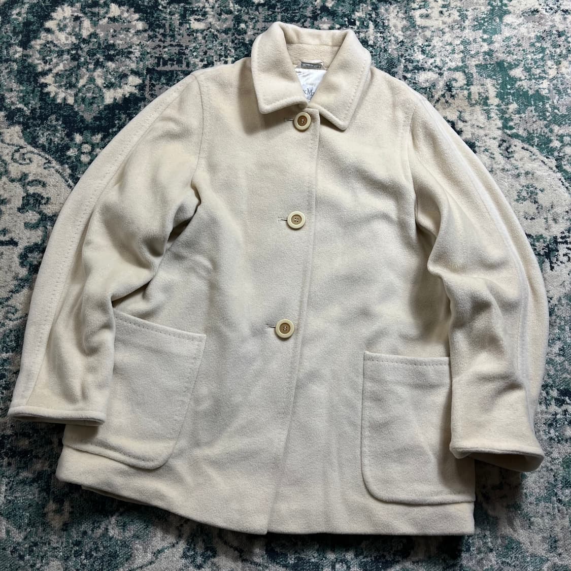 Maxmara 막스마라 아이보리 반 하프 코트 자켓(38) 상품이미지1