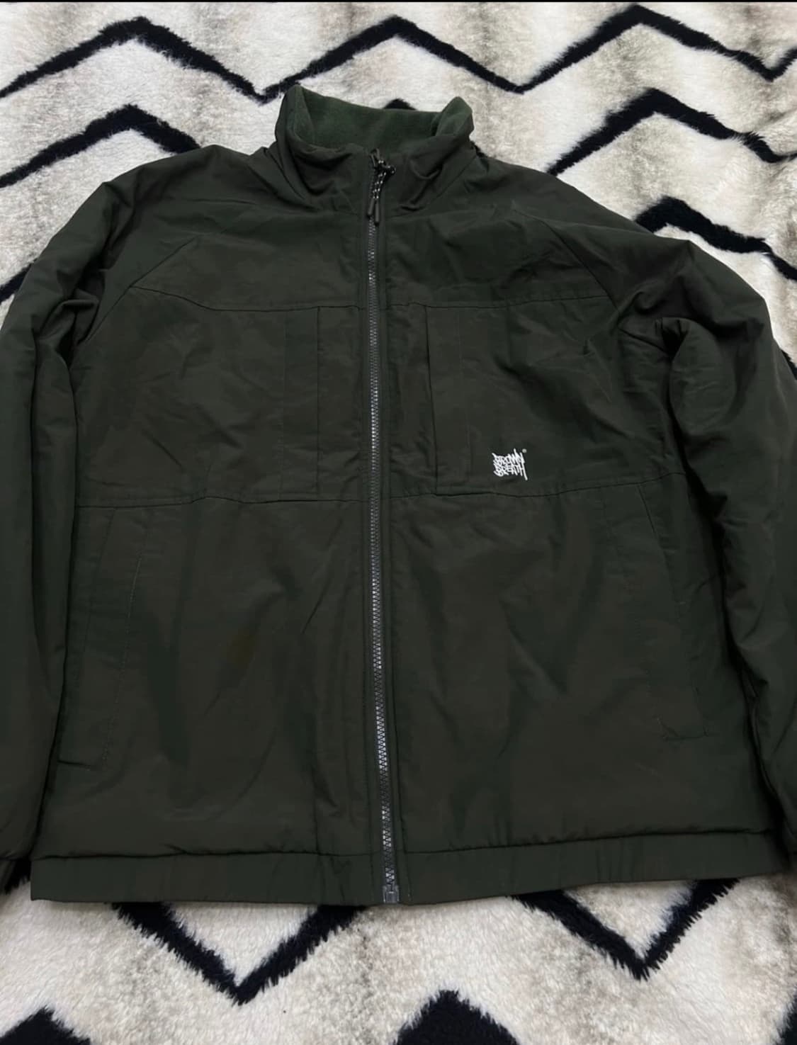 [M]브라운브레스 리버시블 플리스 바람막이/카키 상품이미지2