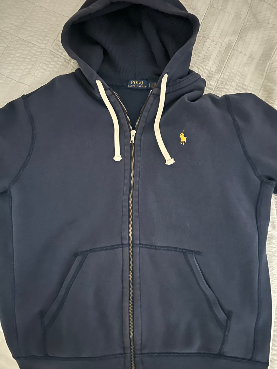 폴로 네이비 기모 후드집업 상품이미지4