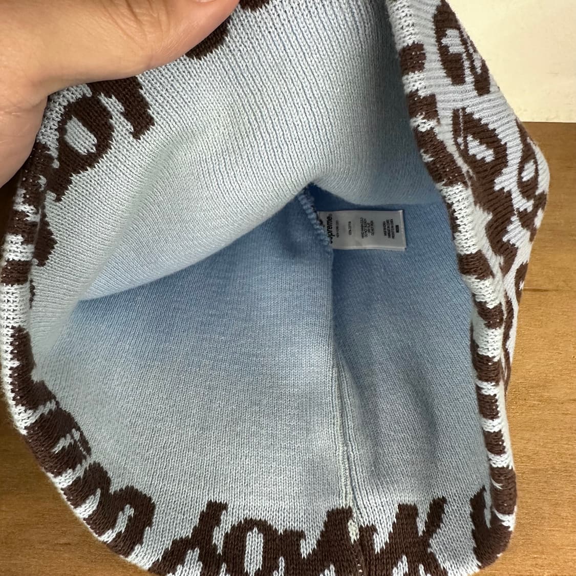 2022SS 슈프림 팻 팁 비니 ‘스카이블루’ 상품이미지2