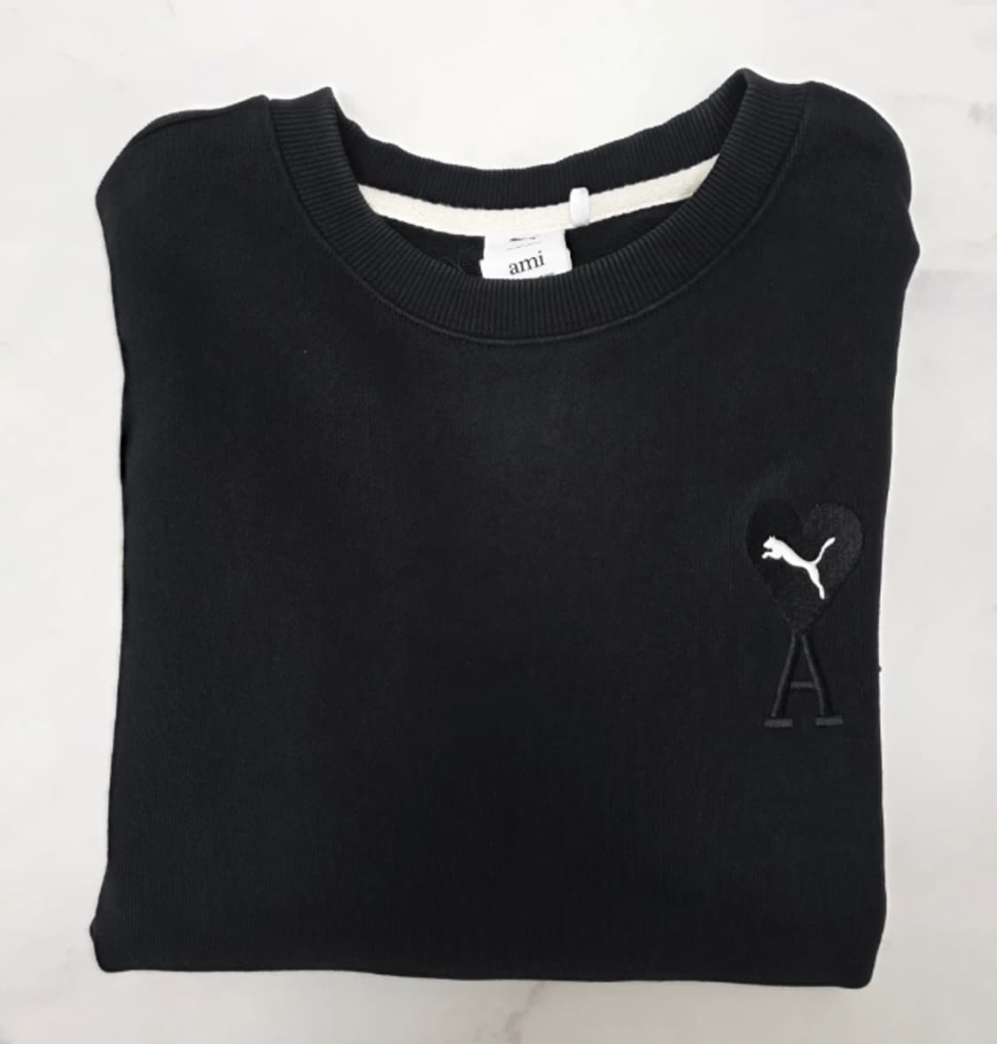 푸마 아미 콜라보 블랙 오버핏 맨투맨 95~100 상품이미지2