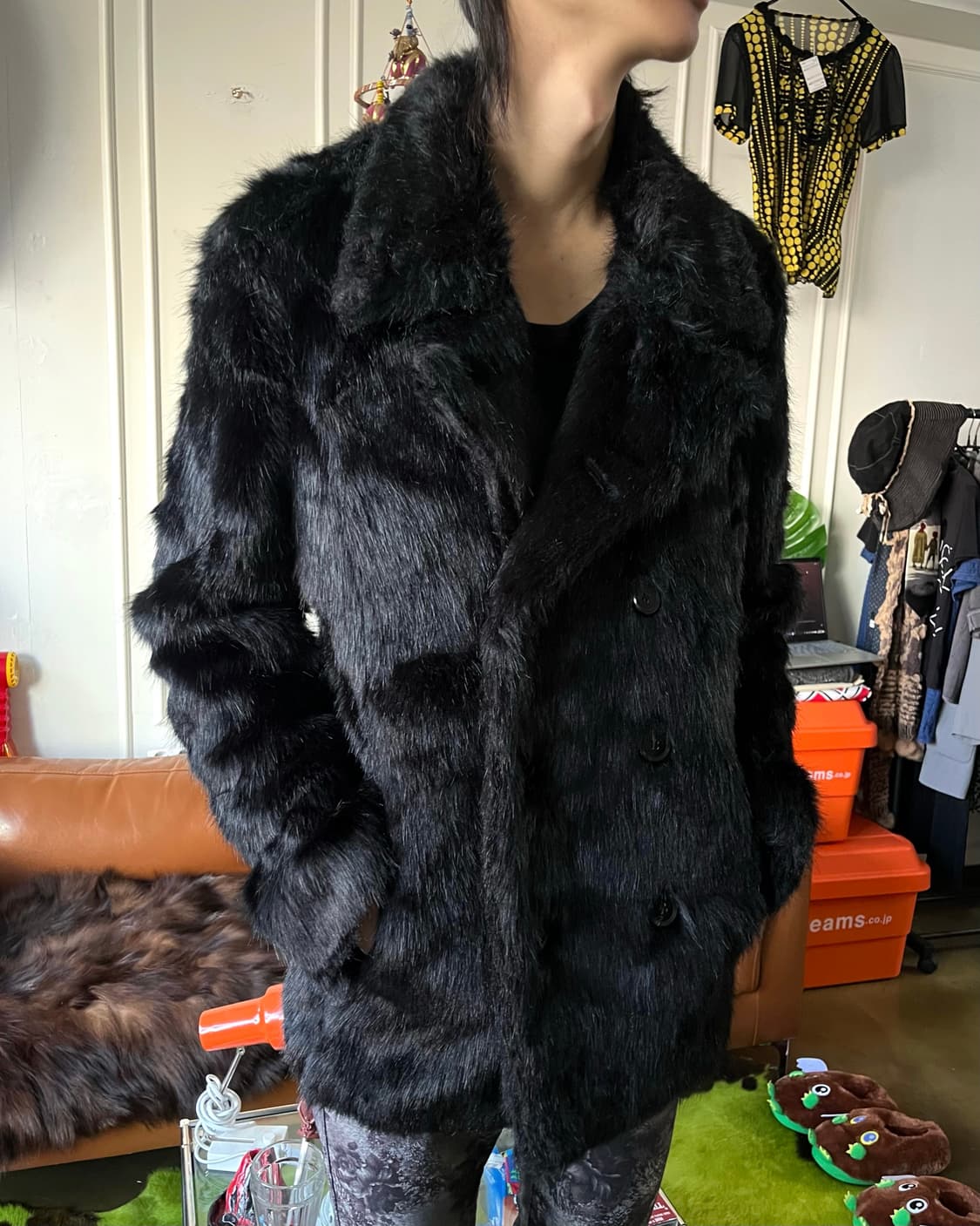 Jpn Vintage Black Chic Fur Coat 상품이미지2