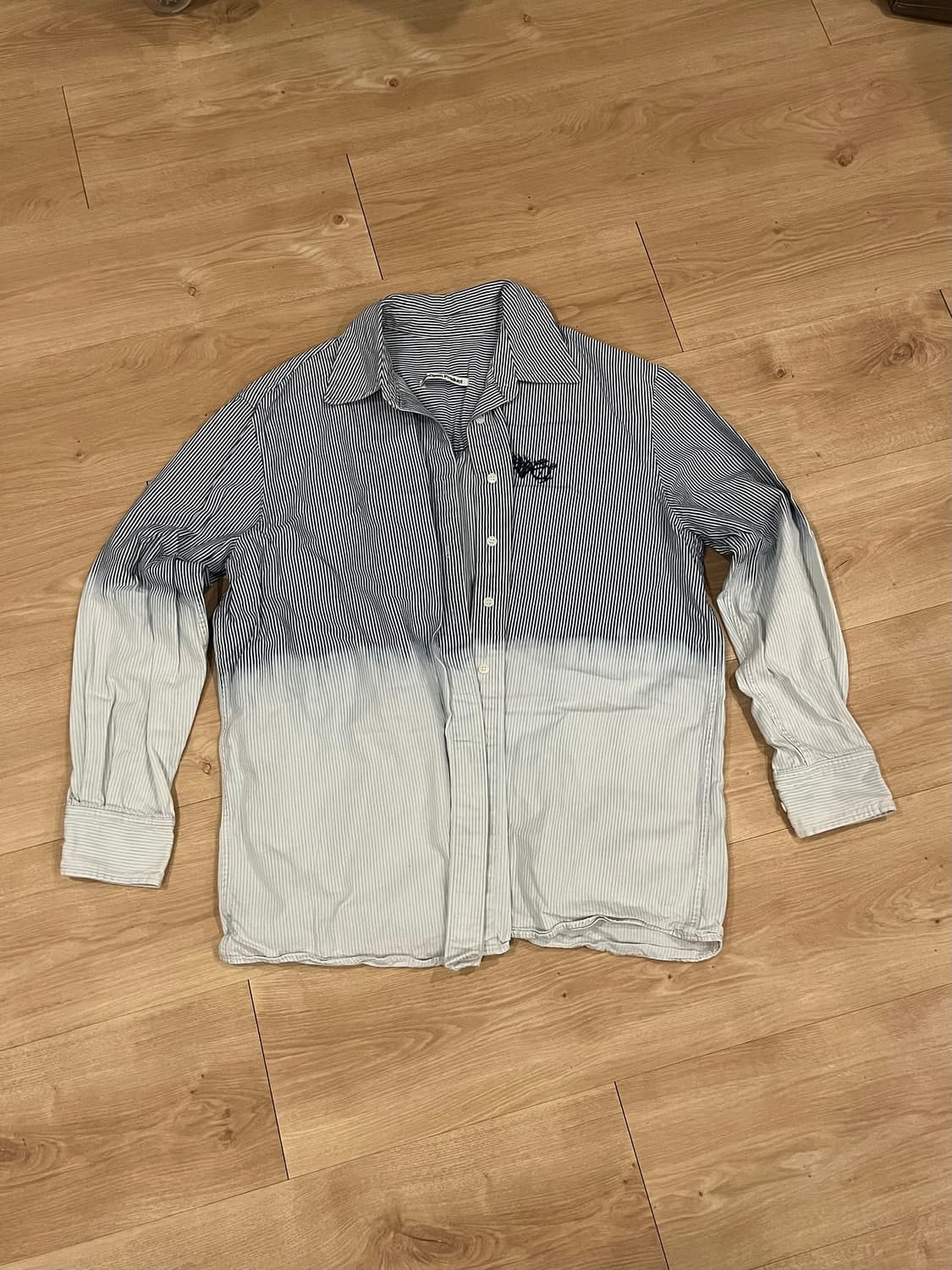 TheOpen Product  하프 블리치 셔츠 데님 블루 상품이미지3