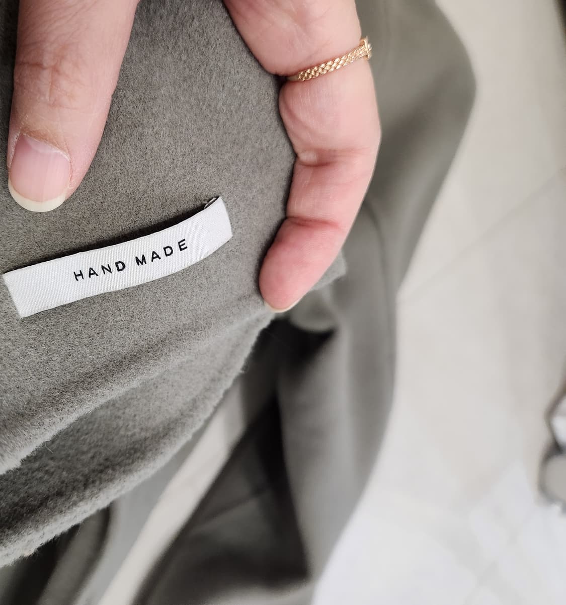 핸드메이드 울100 롱코트 구스다운내피 상품이미지3