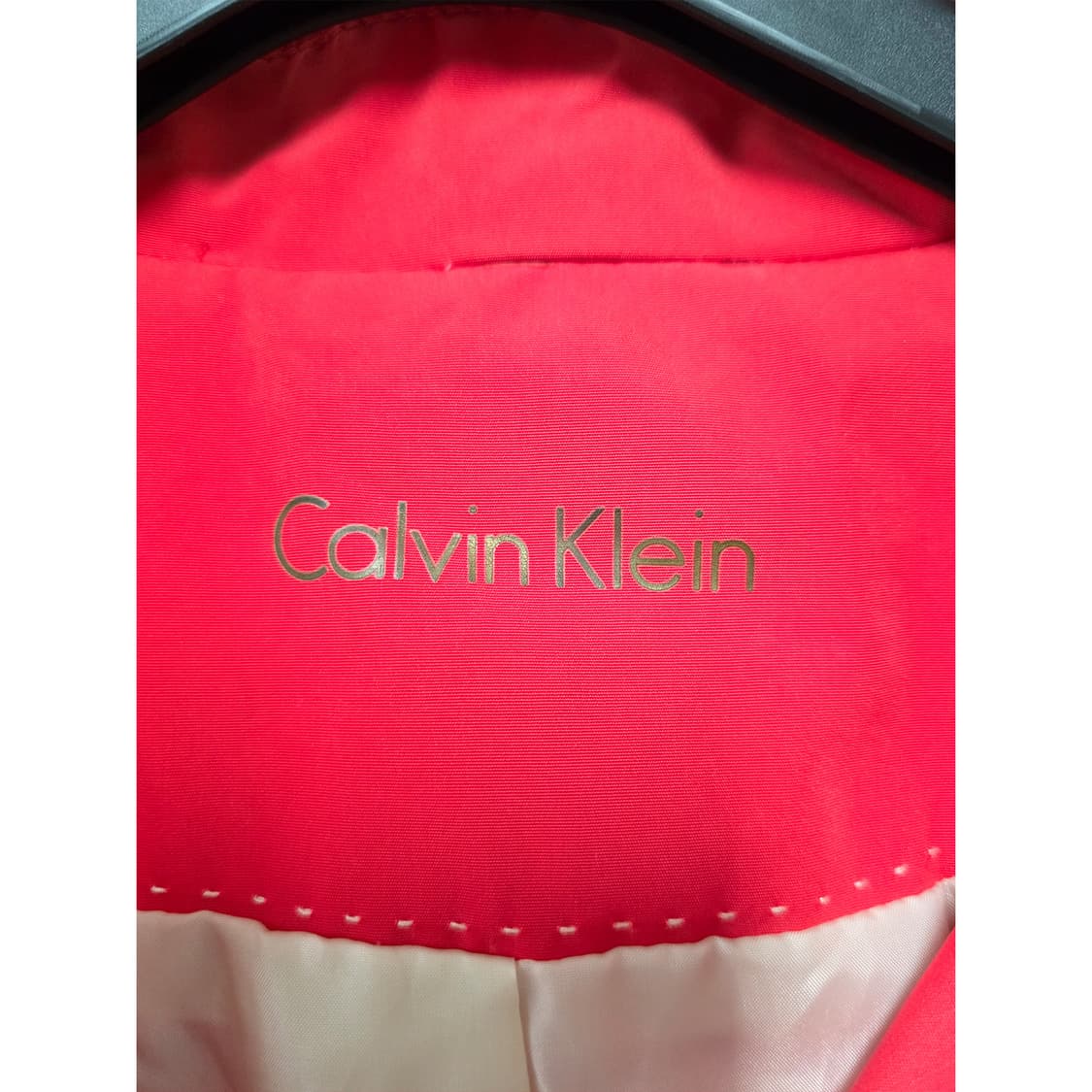 택포// L 캘빈클라인 레드 트렌치코트 새상품 상품이미지2