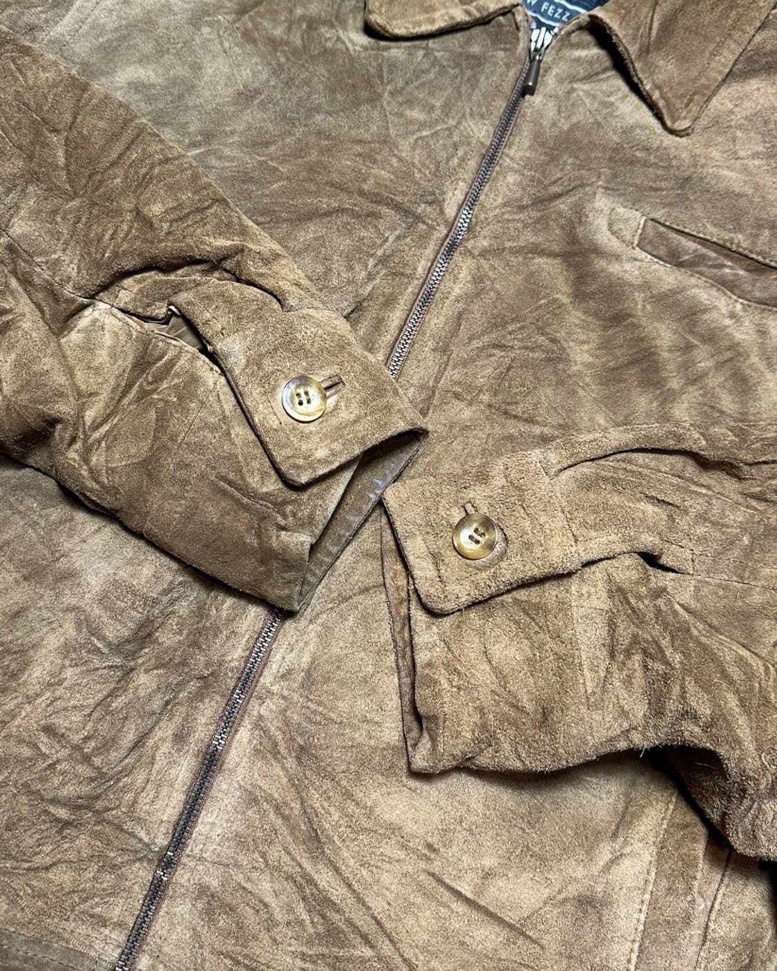 Andrew Fezza 헤비 리얼 레더 스웨이드 자켓 상품이미지5