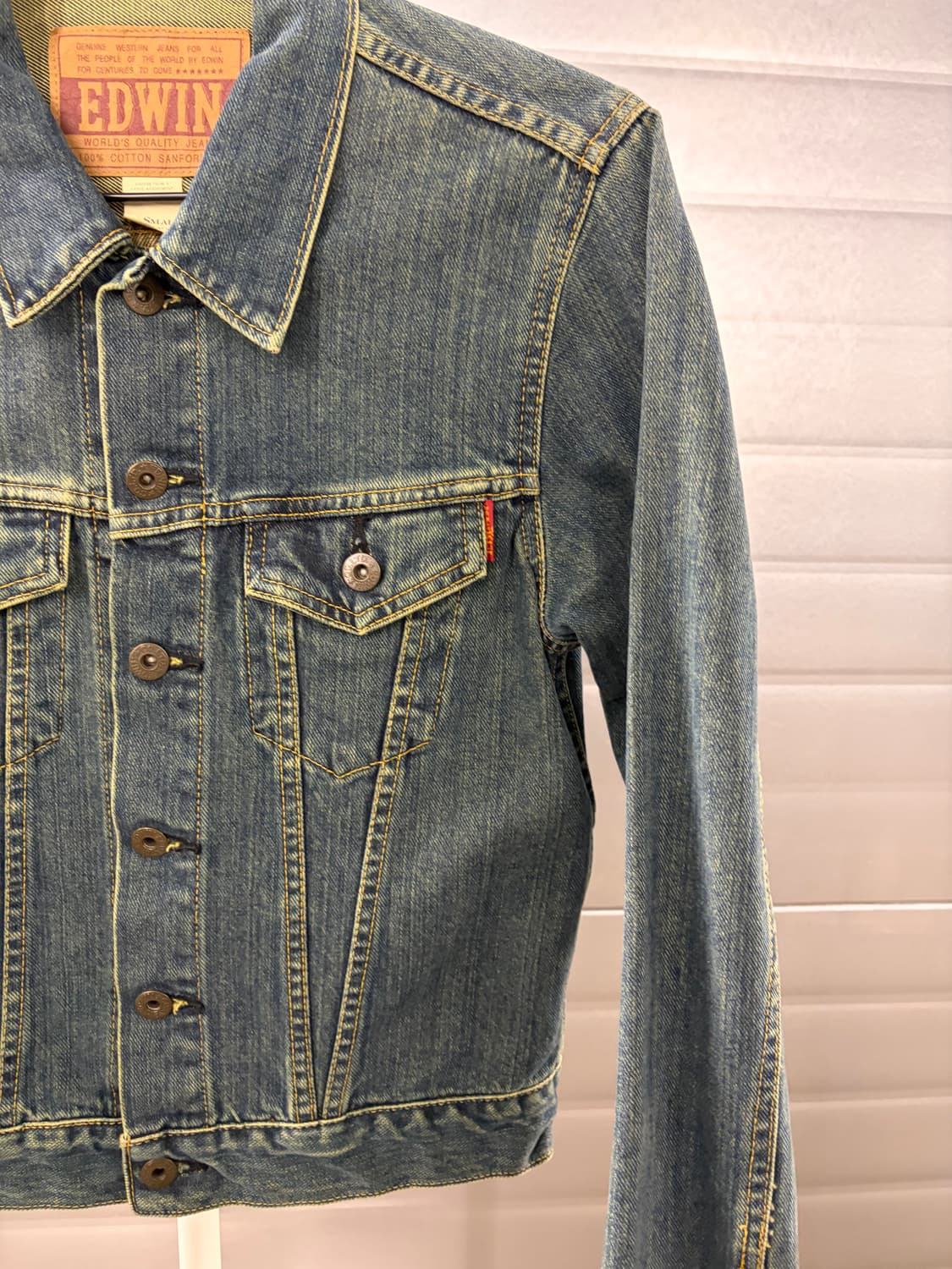 Edwin 90's vintage denim trucker jacket  상품이미지4