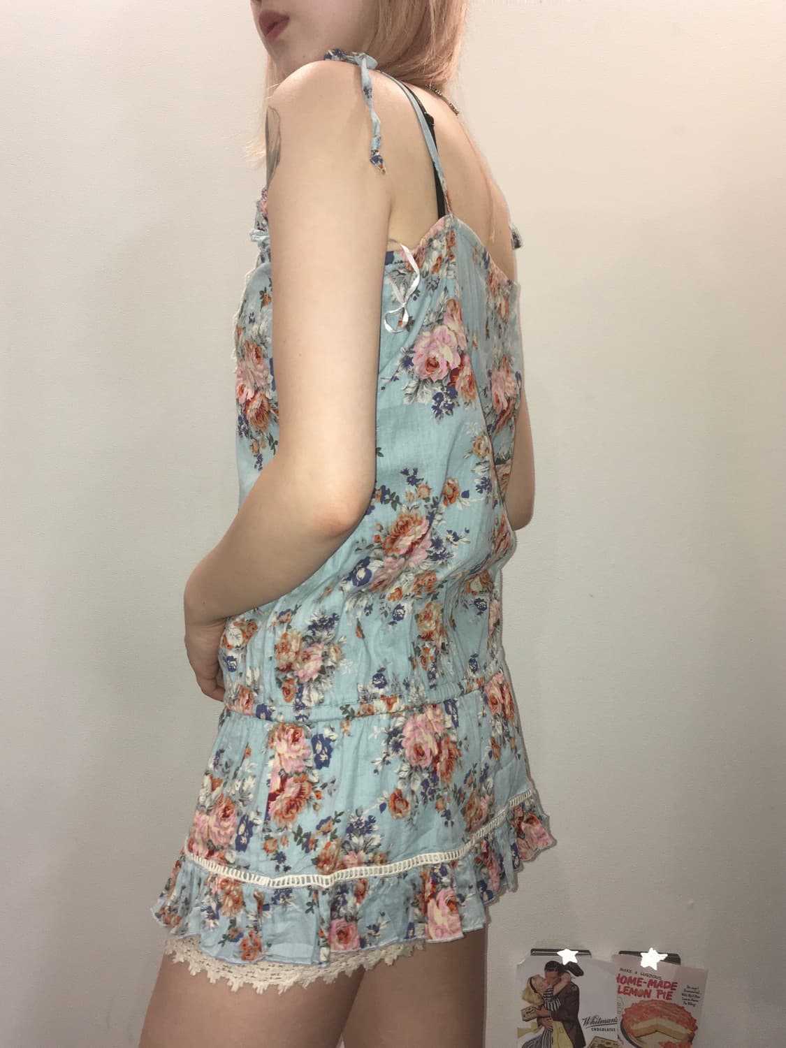 jpn vintage antique floral lace jumpsuit 상품이미지3