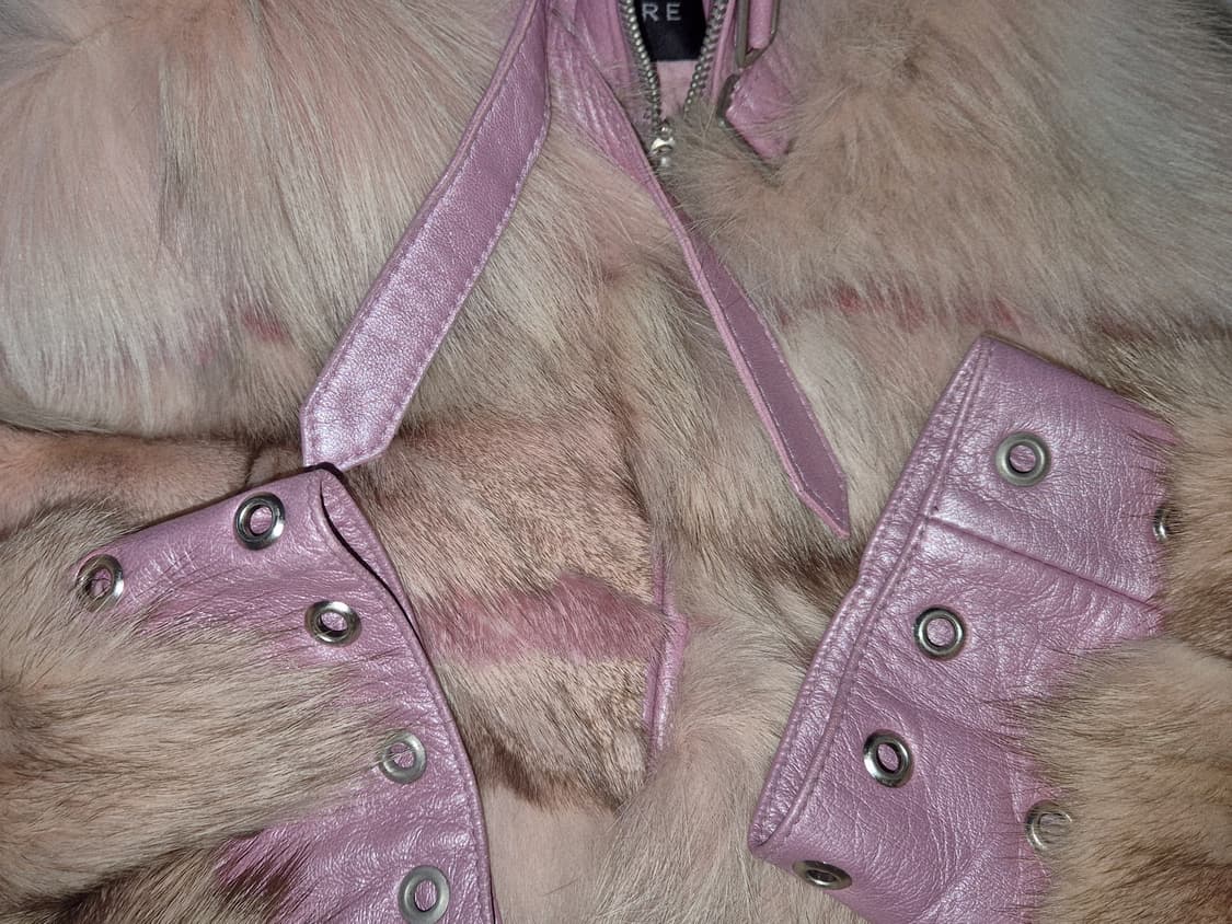 Vintage 01 Babypink Buckle hole Fox Fur 상품이미지3