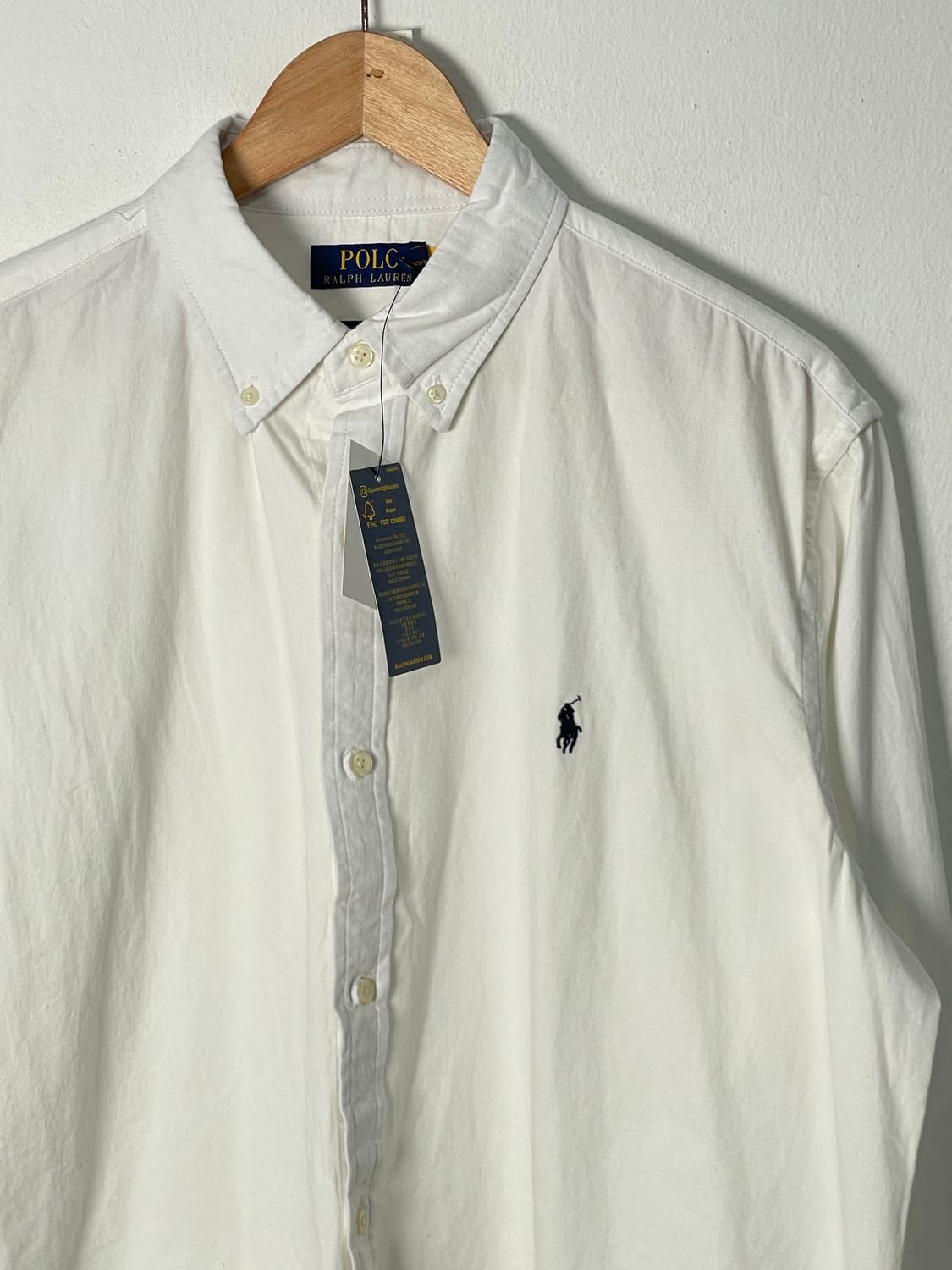 폴로 클래식핏 화이트 셔츠 상품이미지4