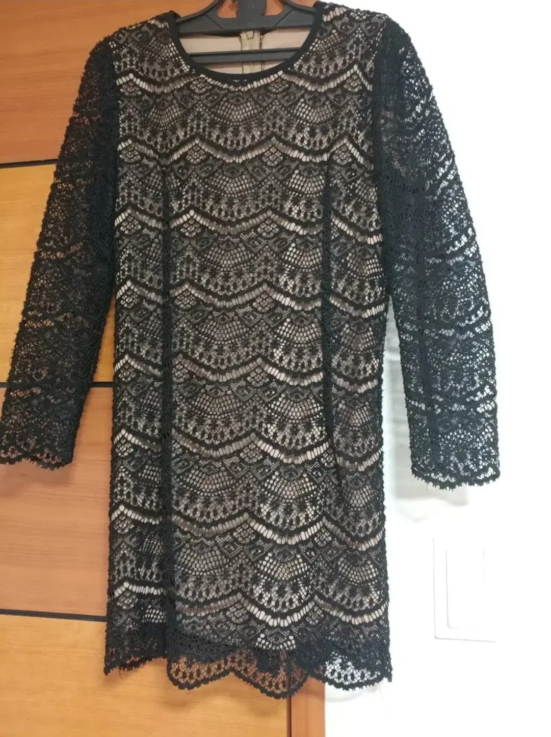 덤. 고급 블랙 시스루 레이스 원피스 상품이미지1