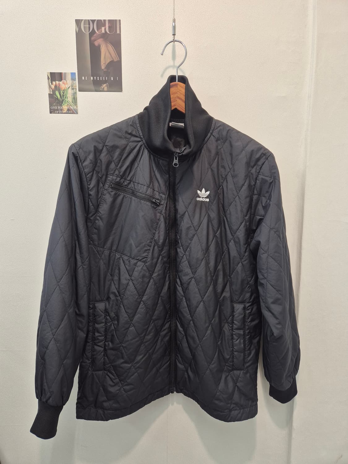 아디다스 블랙 퀄팅 자켓 XS 
 상품이미지1