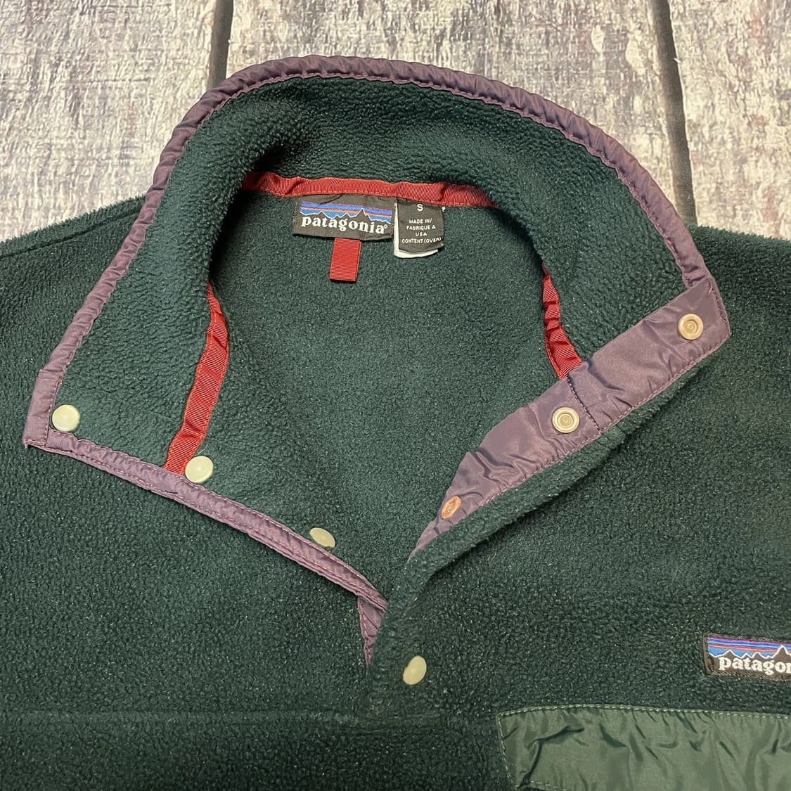 90s USA 파타고니아 신칠라 스냅-T 헌터 그린 상품이미지2