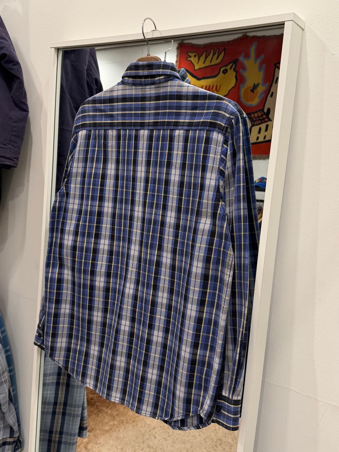 00s Levis 리바이스 헤비코튼 레드탭 체크 셔츠 상품이미지5