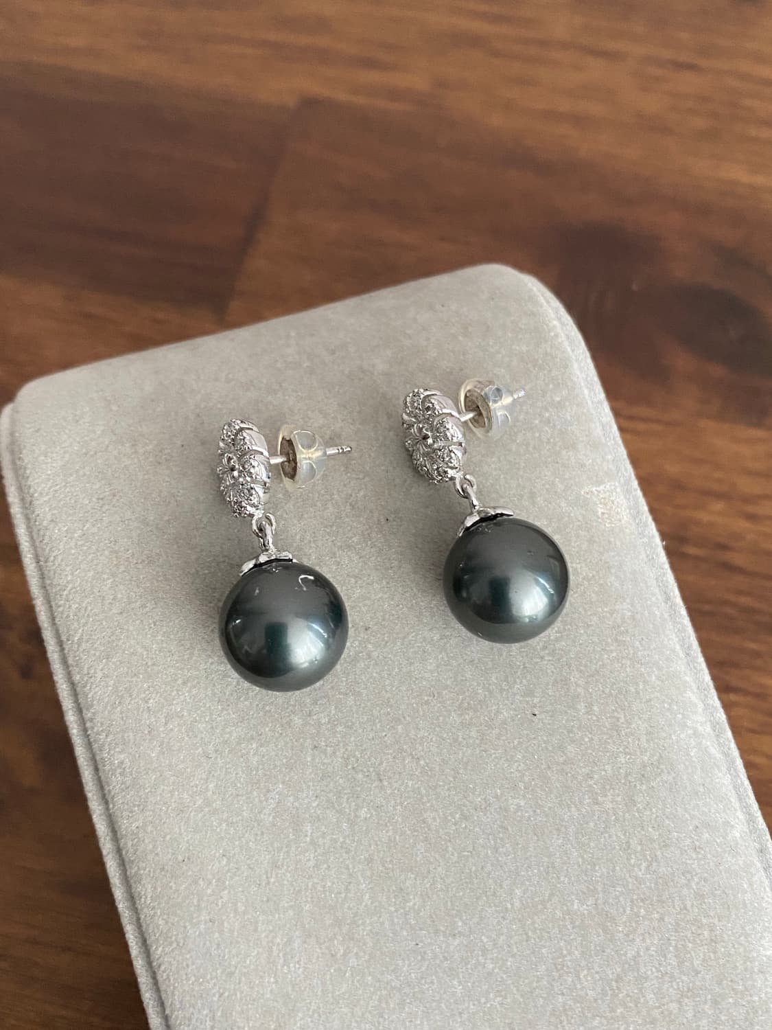 악세서리 흑진주 실버 귀걸이 상품이미지2