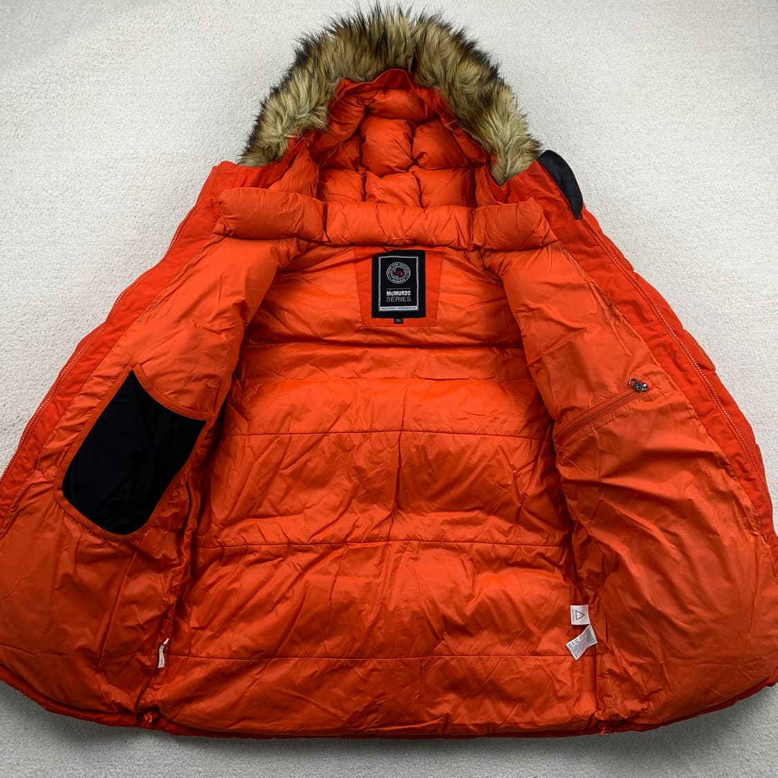 노스페이스 하이벤트 맥머도 구스다운 패딩 파카 오렌지 상품이미지8